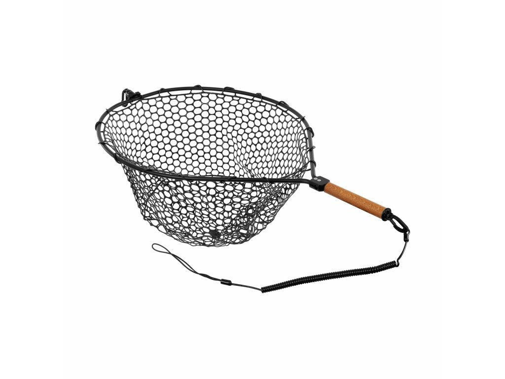 Fencl Landing Net King XL Wooden Handle with Silicon Net incl. Free Ma