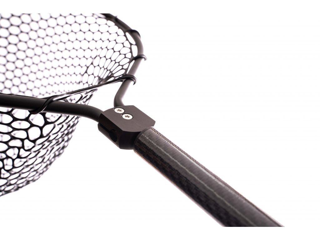 Fencl King net with extended handle on BELLY BOAT - Fencl fishing