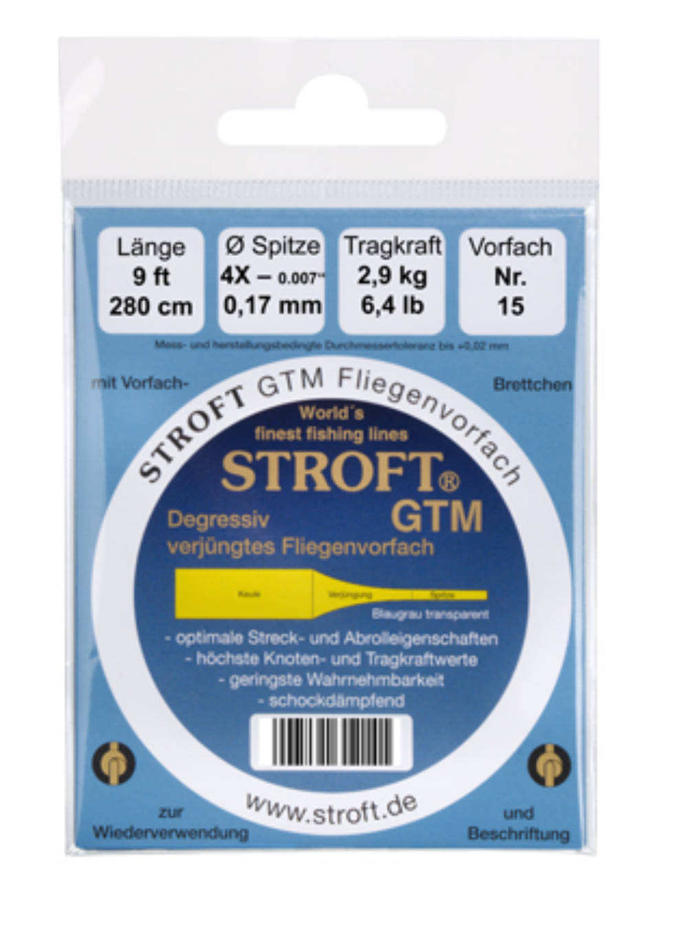 Stroft GTM gezogenes Vorfach 9ft (6666021994705)